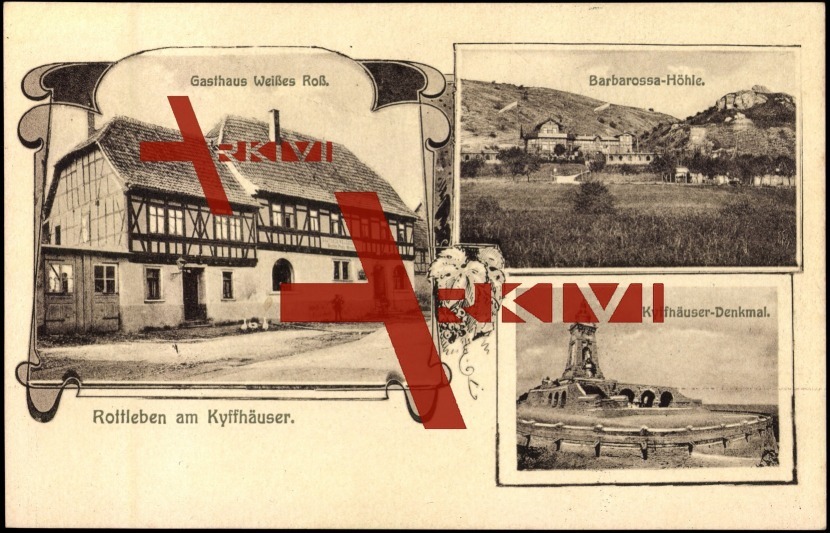 Rottleben, Gasthaus Weißes Roß, Kyffhäuser Denkmal, Barbarossa Höhle