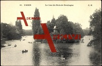 Paris CPA 75, Le Lac du Bois de Boulogne