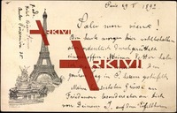Vorläufer Paris CPA 75, Der Eiffelturm mit Denkmal
