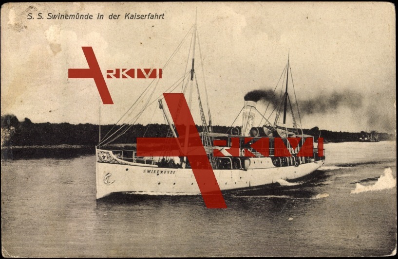 Dampfer SS Swinemünde in der Kaiserfahrt