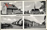 Frauwüllesheim Nörvenich Kreis Düren, Geschäftshaus, Kirche, Matthias Gessler Straße, Hauptstraße