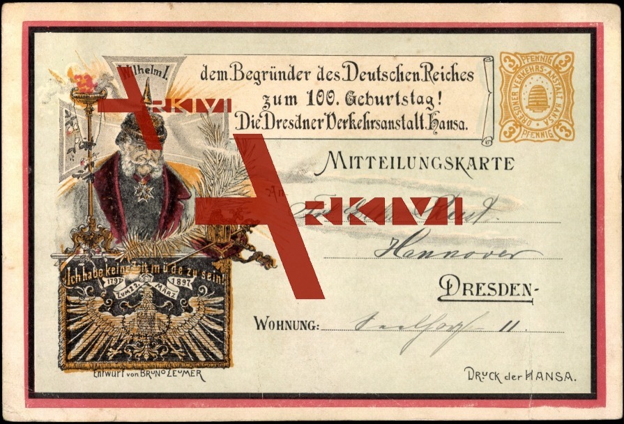 , Kaiser Wilhelm I., Verkehrsanstalt