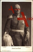 Portrait General von Kluck mit Orden, Federhelm