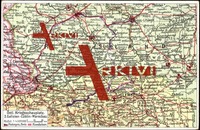 Landkarten Östl. Kriegsschauplatz, Lublin Warschau