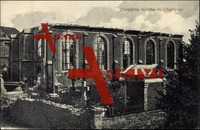 Champien Somme, Blick auf zerstörte Kirche