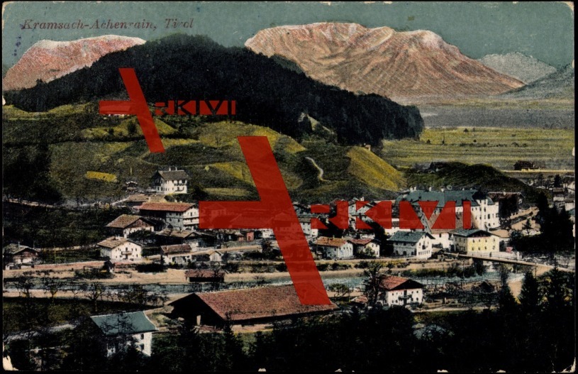Kramsach Achenrain Tirol, Blick auf den Ort, Häuser