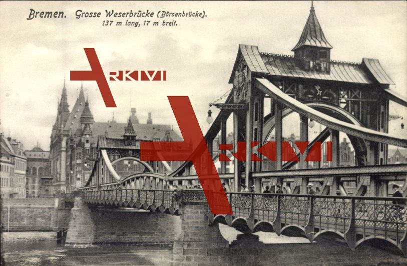 Bremen, Große Weserbrücke, Börsenbrücke