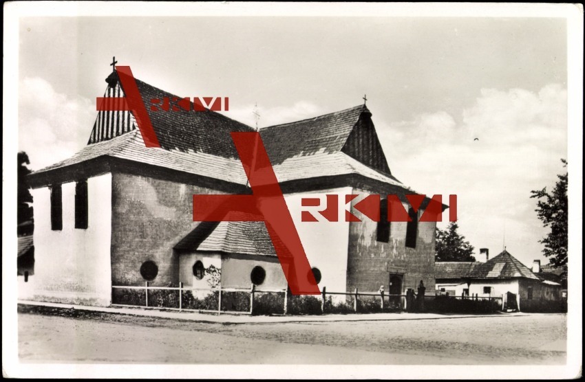 Kezmarok Slowakei, Partie an einer Evang.Kirche