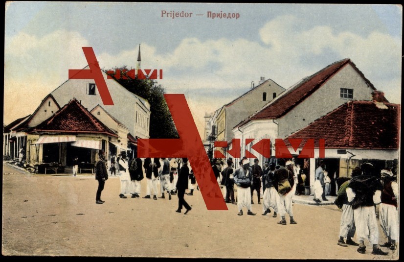 Prijedor Bosnien Herzegowina, Marktplatz, Händler