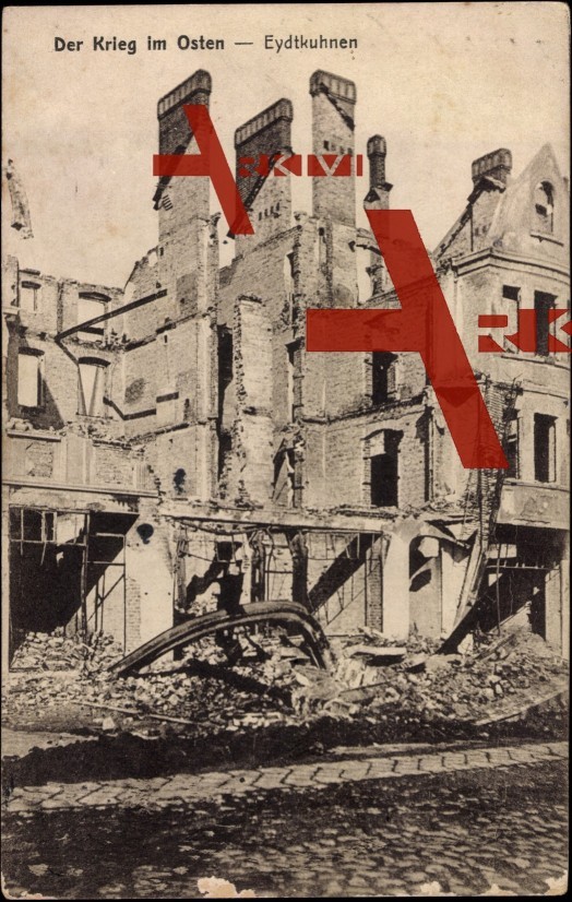 Eydtkuhnen Ostpreußen, zerstörtes Wohnhaus