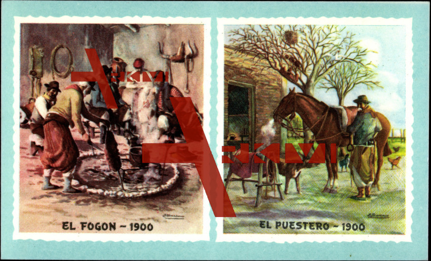 Argentinien, El Fogon 1900, El Puestero 1900, Männer