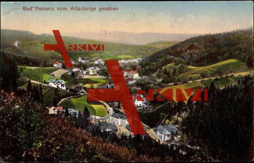 Bad Reinerz Schlesien, Blick vom Altarberge, 1927