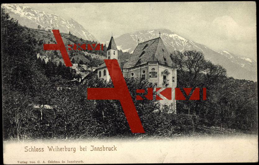 Innsbruck Tirol, Blick auf das Schloss Weiherburg