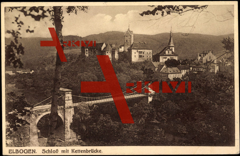 Elbogen Karlovarsky Kraj, Schloss mit Kettenbrücke