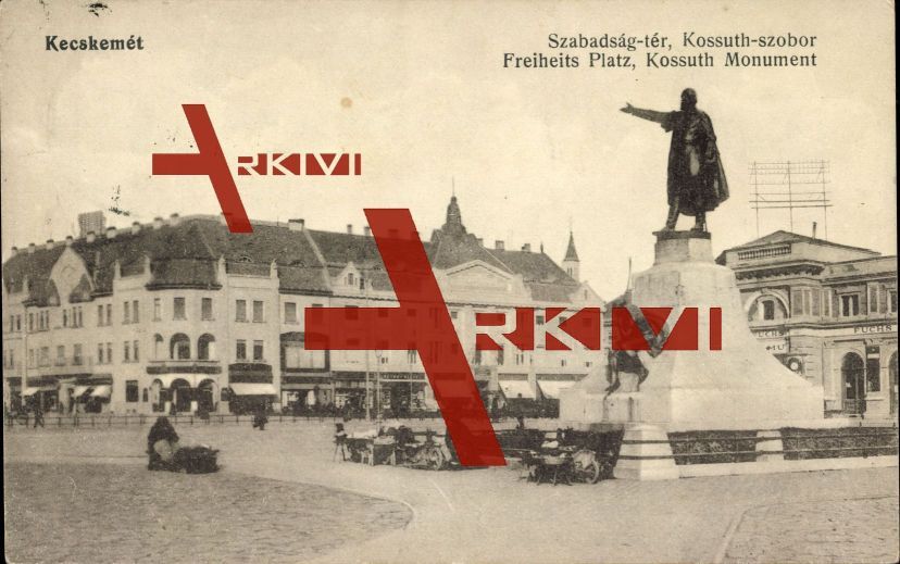 Kecskemet Ungarn, Freiheitsplatz mit Statue