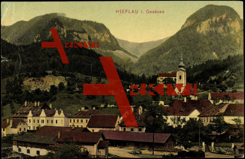 Hieflau Steiermark Gesäuse, Ort, Kirche, Gebirge