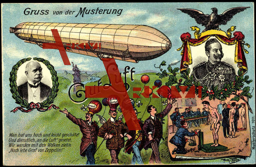 Gut Luft, Musterung, Kaiser Wilhelm II. Zeppelin