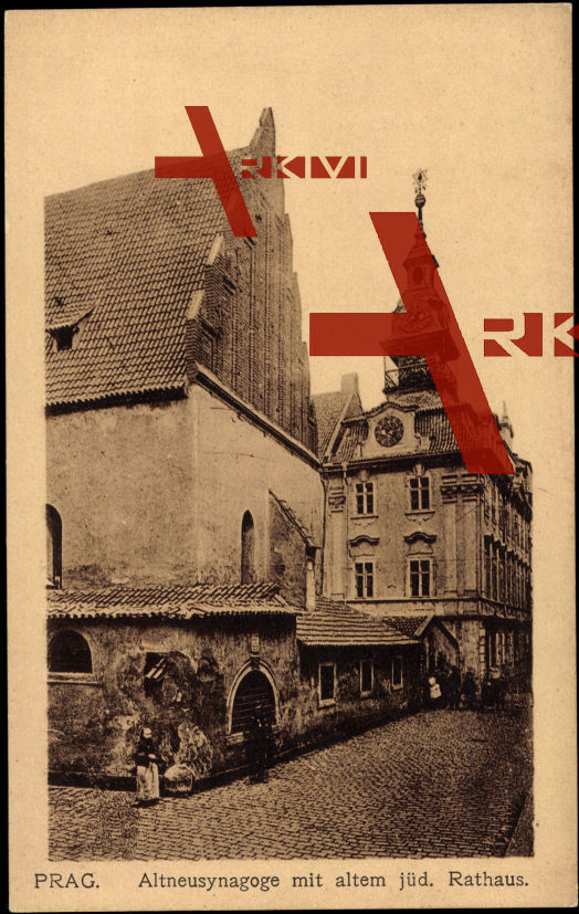 Prag, Altneusynagoge mit altem jüdischen Rathaus