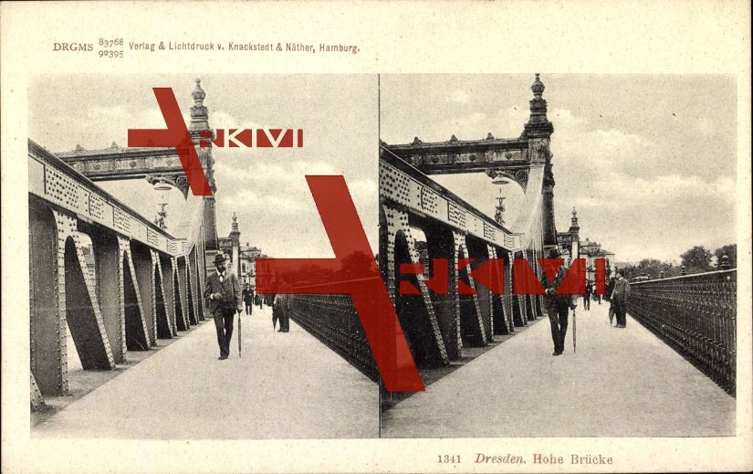 Dresden Altstadt, Männer auf der Hohen Brücke