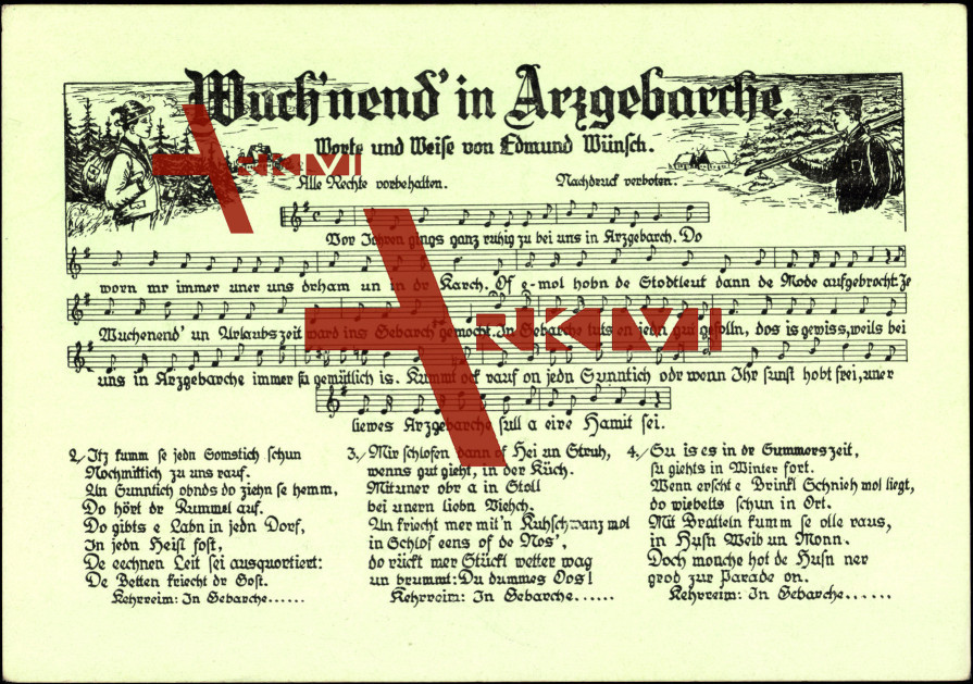 Liedkarten Edmund Münsch, Much'nend in Arzgebarche