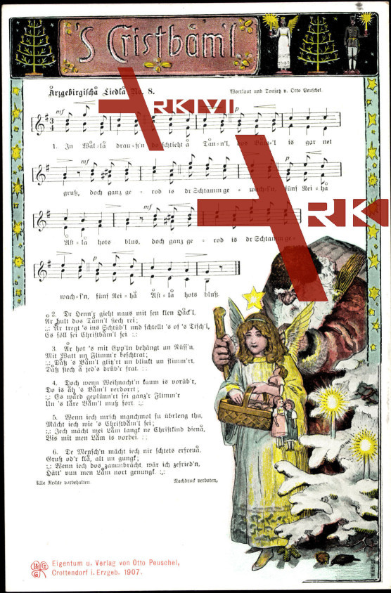 Lied Peuschel O., 'S Cristbam'l,Weihnachtsmann,Engel
