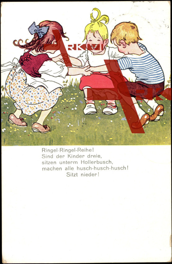 Lied Ringel Ringel Reihe, Kinder beim Spiel im Kreis