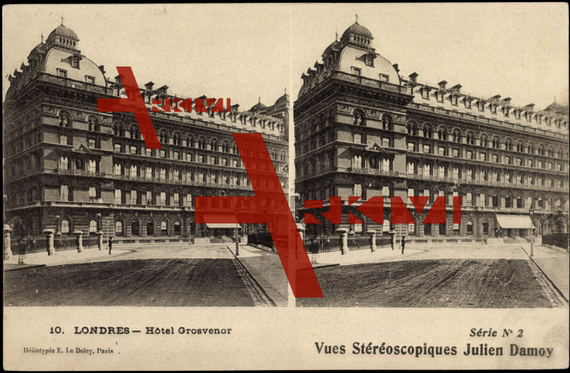 London, Hôtel Grosvenor, Entrance, Damoy