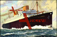 Schnelldampfer Columbus der Norddeutscher Lloyd Bremen auf See