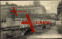 Paris, Crue de la Seine, Le Pont Notre Dame, 1910