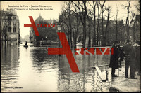 Paris, Les Inondations 1910, Esplanade des Invalides