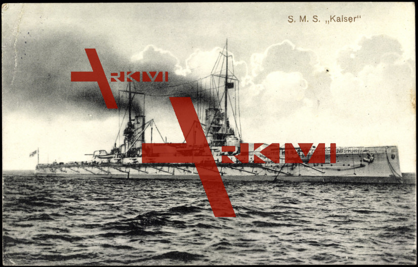 Kriegsschiffe, S.M.S. Kaiser auf See