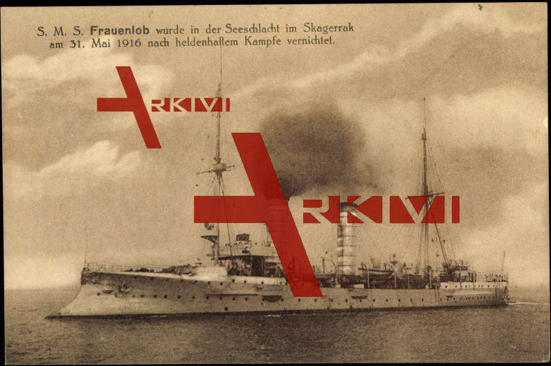 Kriegsschiffe, S.M.S. Frauenlob auf See