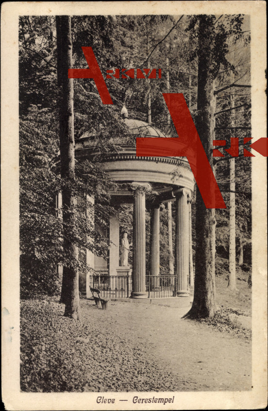 Kleve, Cerestempel mit Säulen im Wald, Pavillon