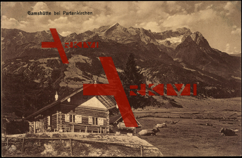 Garmisch Partenkirchen, Gamshütte, Kühe, Berge