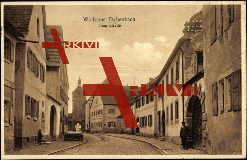 Wolframs Eschenbach, Blick in die Hauptstraße, Tor