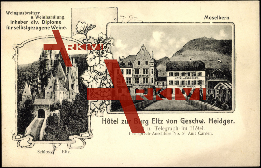 Karden, Hotel Burg Eltz, Moselkern, Schlossansicht