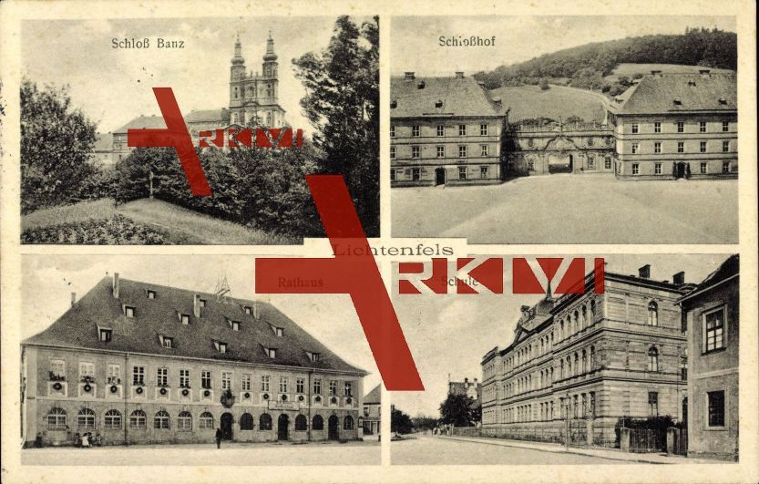 Lichtenfels, Schloss Banz, Rathaus, Schule, Park