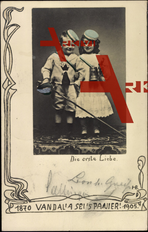 Studentika Die erste Liebe,Vandalia seis Panier,1905