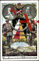 Kaiser Franz Josef, Wilhelm II, Waffenbrüderschaft