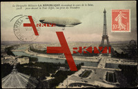 Paris, Zeppelin, la République, Eiffelturm, Seine
