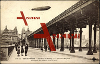 Paris XVI, Viaduc de Passy, Clément Bayard, Zeppelin