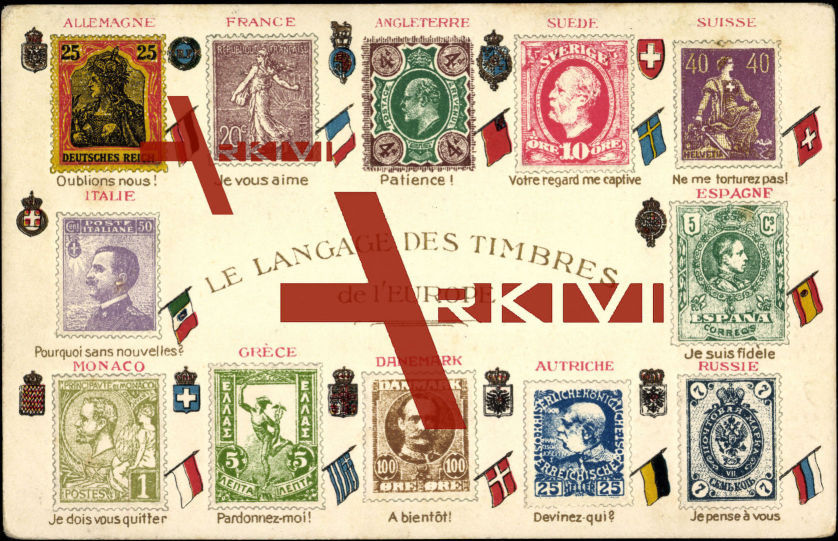 Briefmarken Langage des Timbres,Länder Europas
