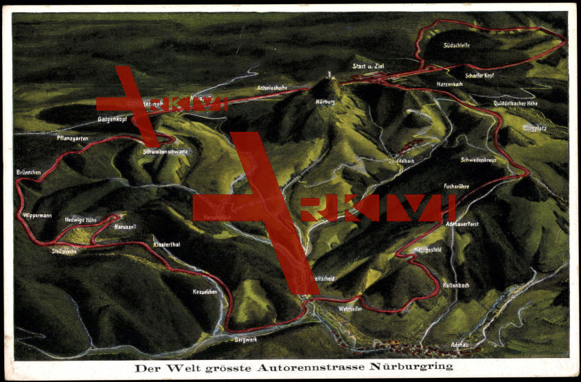 Landkarten Adenau, Nürburgring, Klosterthal,Bergwerk