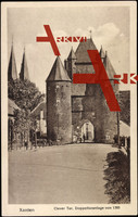 Xanten am Rhein, Blick zum Clever Tor, erbaut 1393