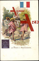 Briefmarken La Poste a Madagascar, 25, Senftenträger