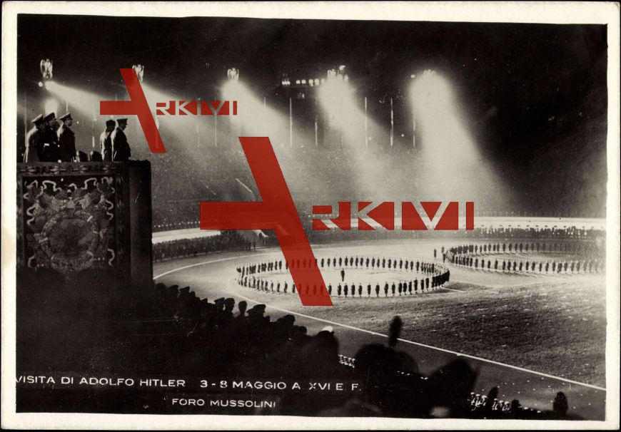 Adolf Hitler,Mussolini,Maggio a XVI E.F Foro,Stadium