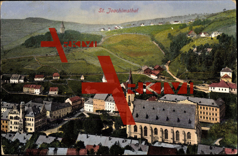St Joachimsthal Region Karlsbad, Vogelblick, Kirche