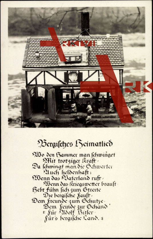 Foto Liedkarten Bergisches Heimatlied, Spielzeughaus