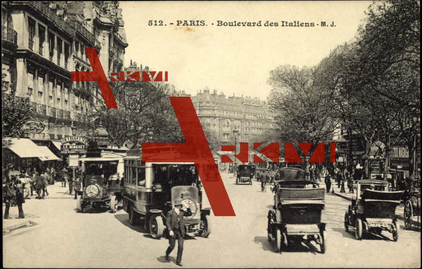 Paris, Boulevard des Italiens,Automobiles,Le Minaret
