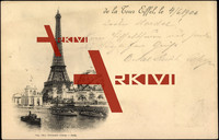 Paris, Eiffelturm, Weltausstellung 1900,Fluss,Globus